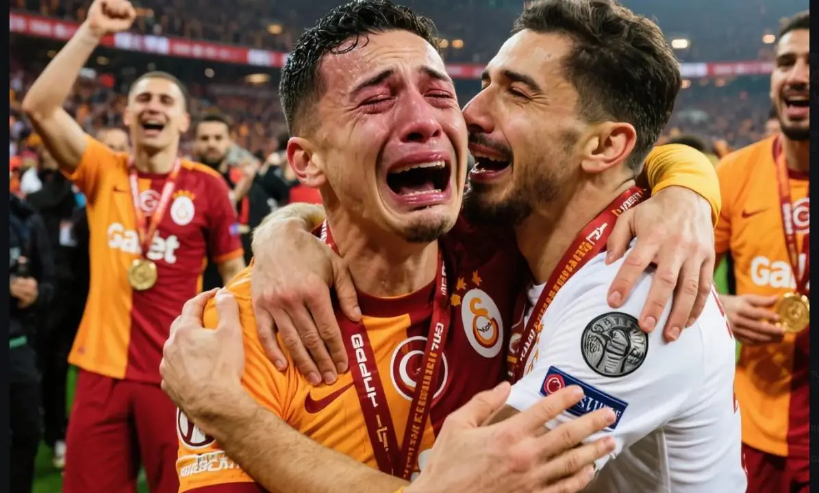 Galatarasay Tarihi Başarının Ardından Sevinç Gözyaşlarıyla Kucaklaşırken, Futbolcular da Zaferin Ardından Duygularını Paylaştı