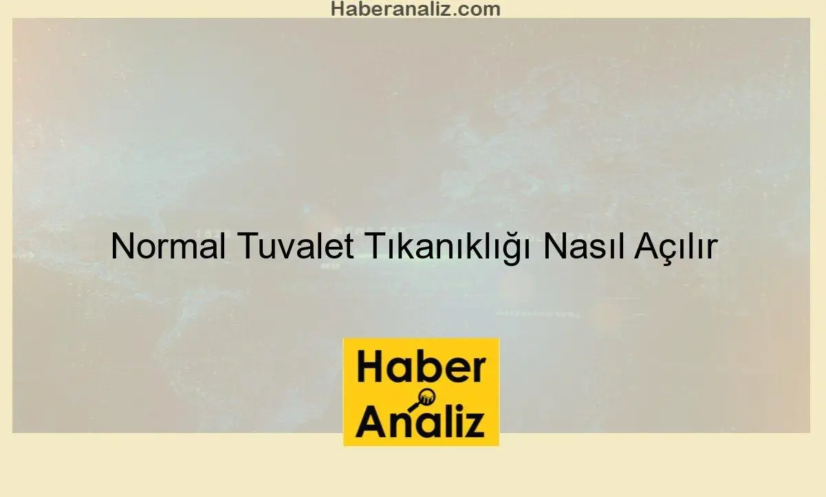 Normal Tuvalet Tıkanıklığı Nasıl Açılır