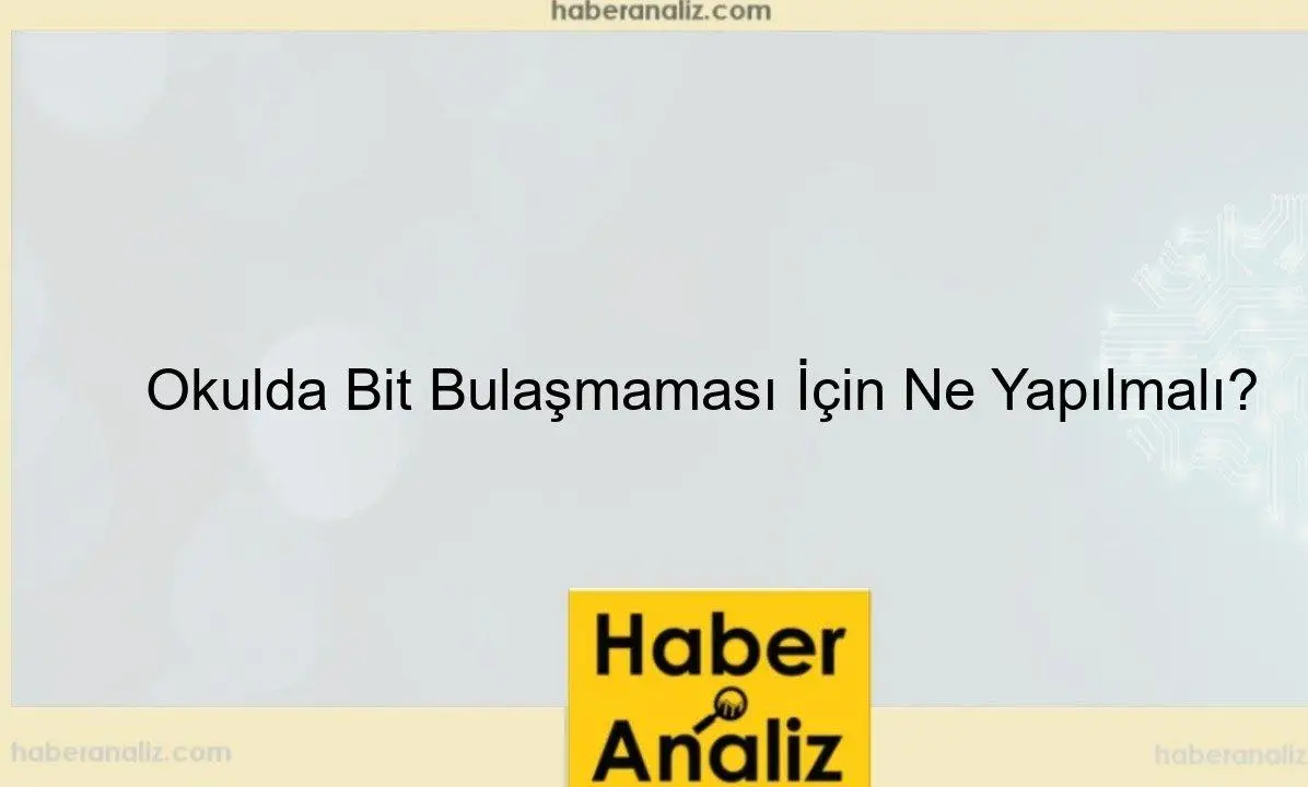 Okulda Bit Bulaşmaması İçin Ne Yapılmalı?
