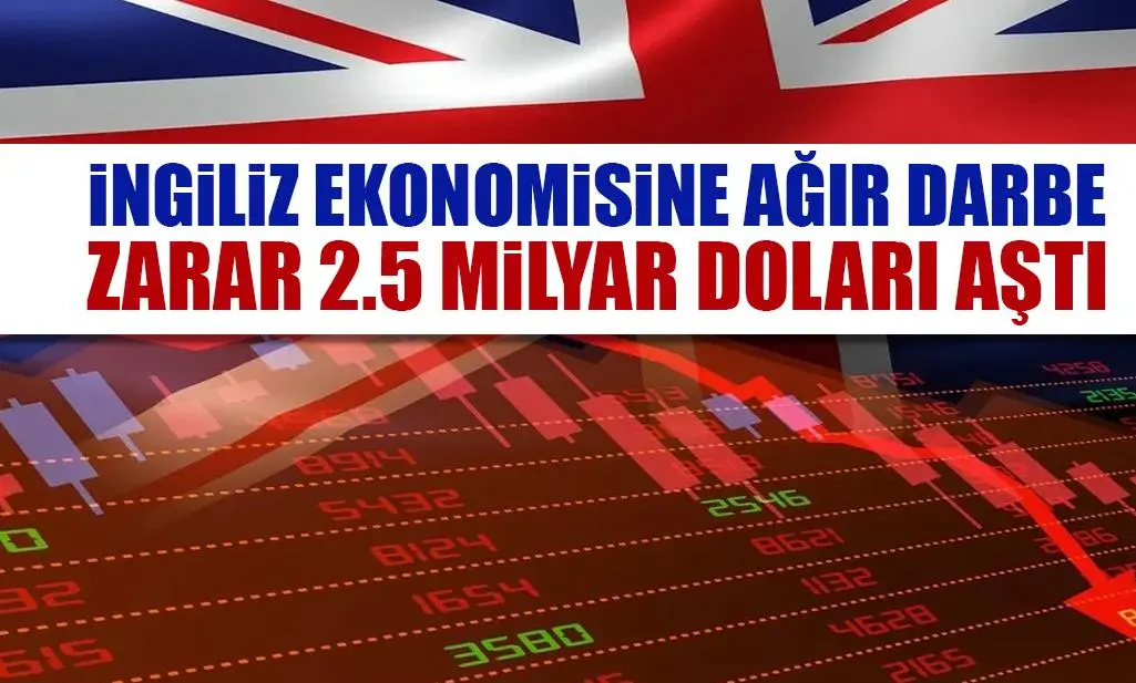 İngiliz ekonomisine ağır darbe: Zarar 2.5 milyar doları aştı