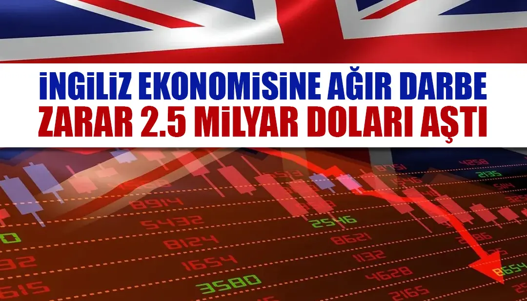 İngiliz ekonomisine ağır darbe: Zarar 2.5 milyar doları aştı
