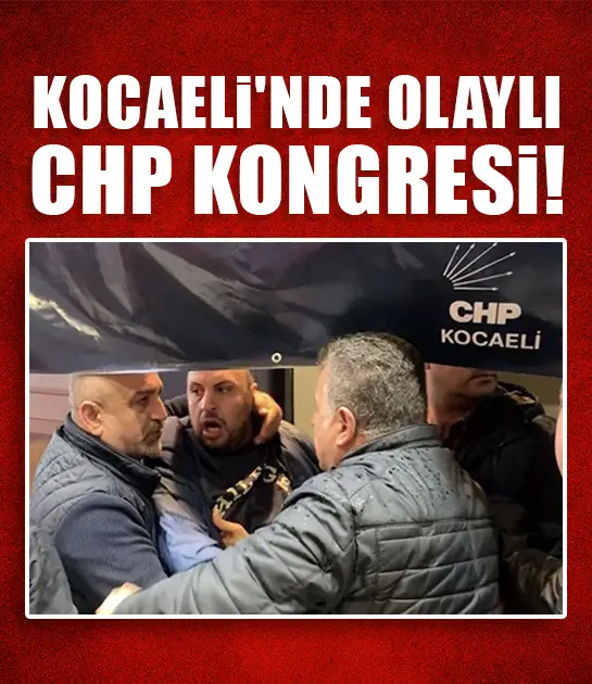 Kocaeli'nde, CHP kongresinde arbede çıktı!