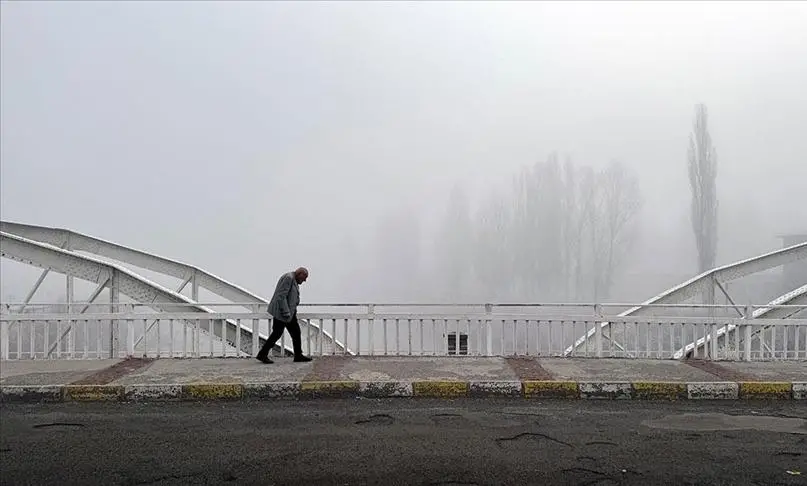 Erzurum, Kars ve Ardahan'da soğuk hava, sis ve kırağı etkisini artırdı